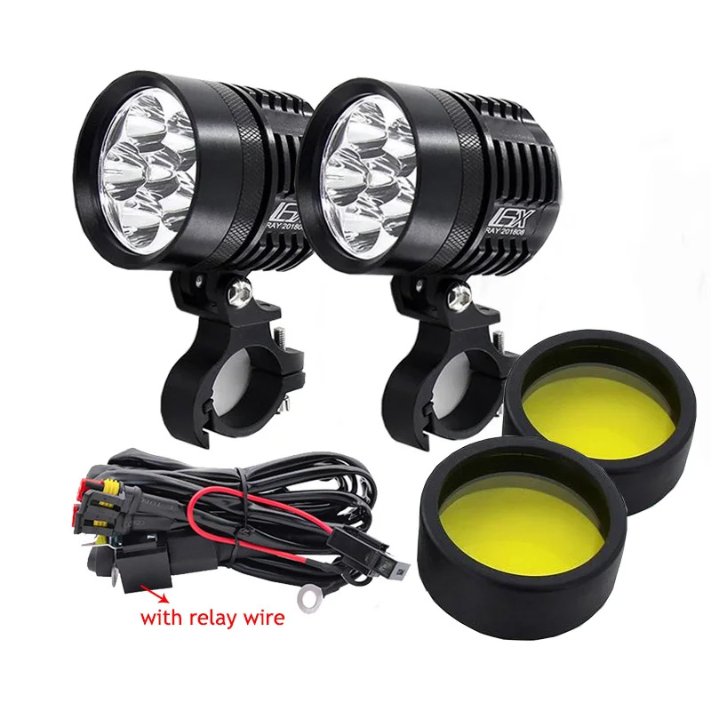 Colour Changing Bulb - Double Colors LED Strobe Motorcycle Headlight