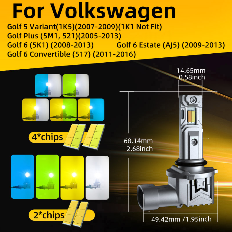 2xCar LED Front Fog Lights Lam - Colour Changing Bulb ulasan dan harga