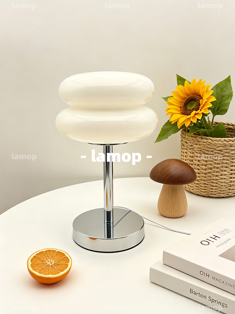 Bauhaus Cream‑Globe Table Lamp - Lighting Decor For Room ulasan dan harga