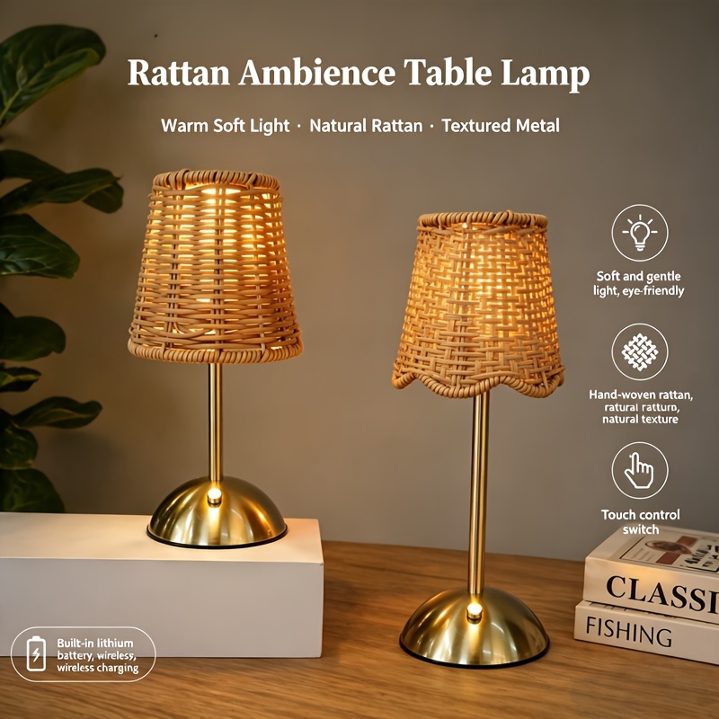 Bohemian Woven Rattan Art Tabl - Lighting Decoration For Home ulasan dan harga