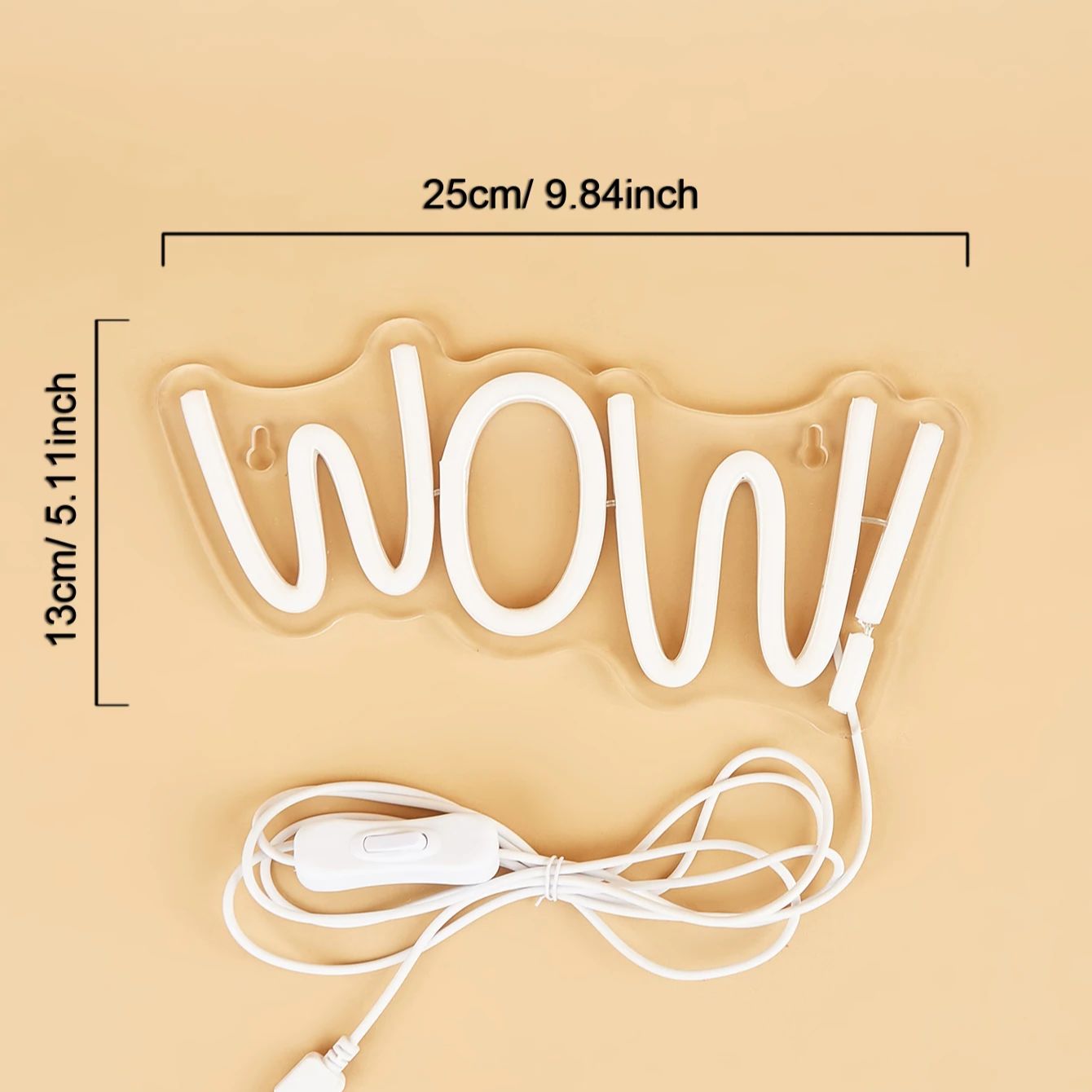 Chi-buy LED Neon WOW  USB Powe - Lighting Decor Wow ulasan dan harga