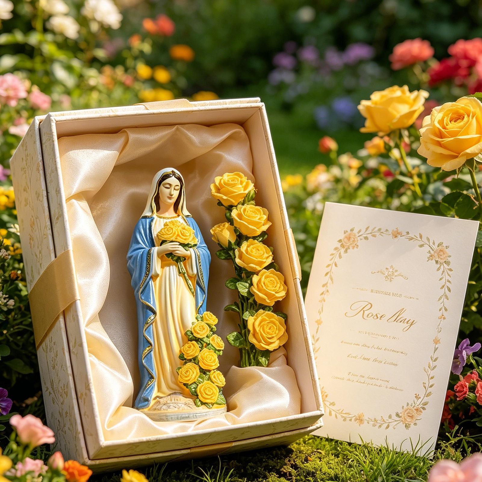 Virgin Mary Solar Statue Garde - Yard Lighting Decor ulasan dan harga