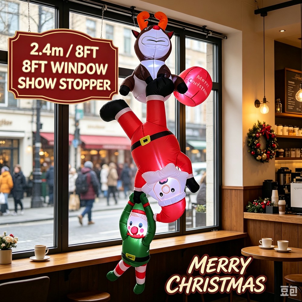 2.4M Inflatable Upside Down Sa - Santa'S Elves Holiday Lighting & Decor Llc ulasan dan harga