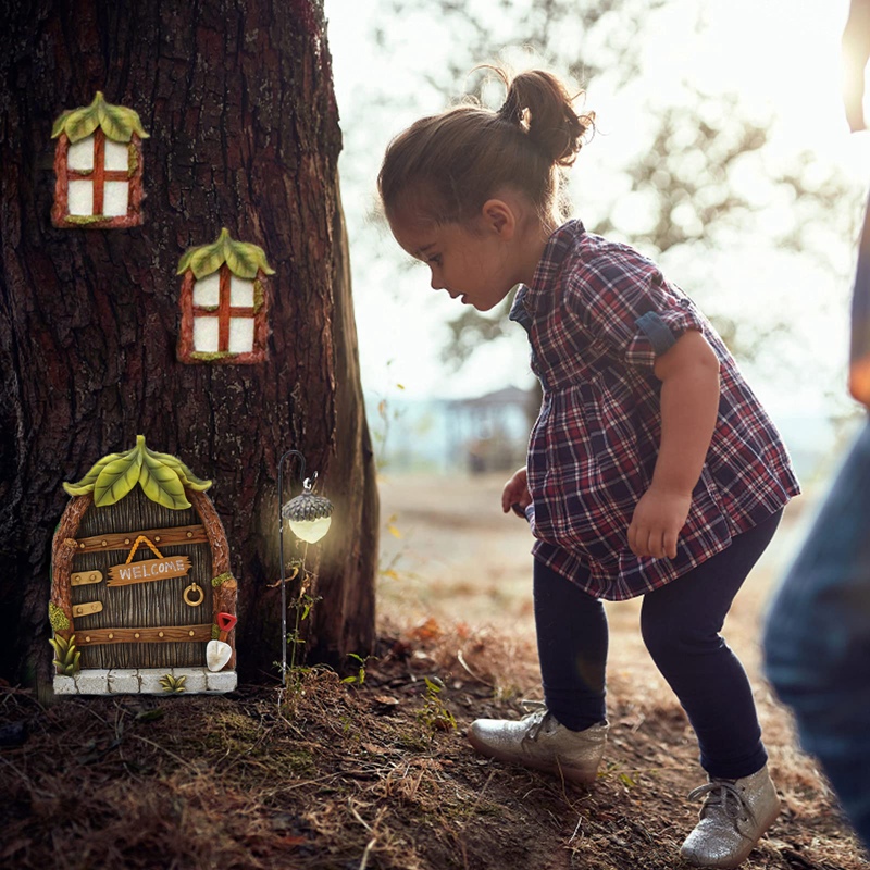 Miniature Fairy Gnome Home Win - Home Decor Lighting Tree ulasan dan harga