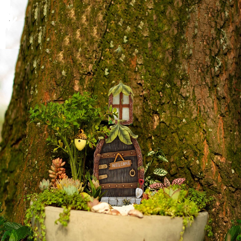 Miniature Fairy Gnome Home Win - Home Decor Lighting Tree ulasan dan harga