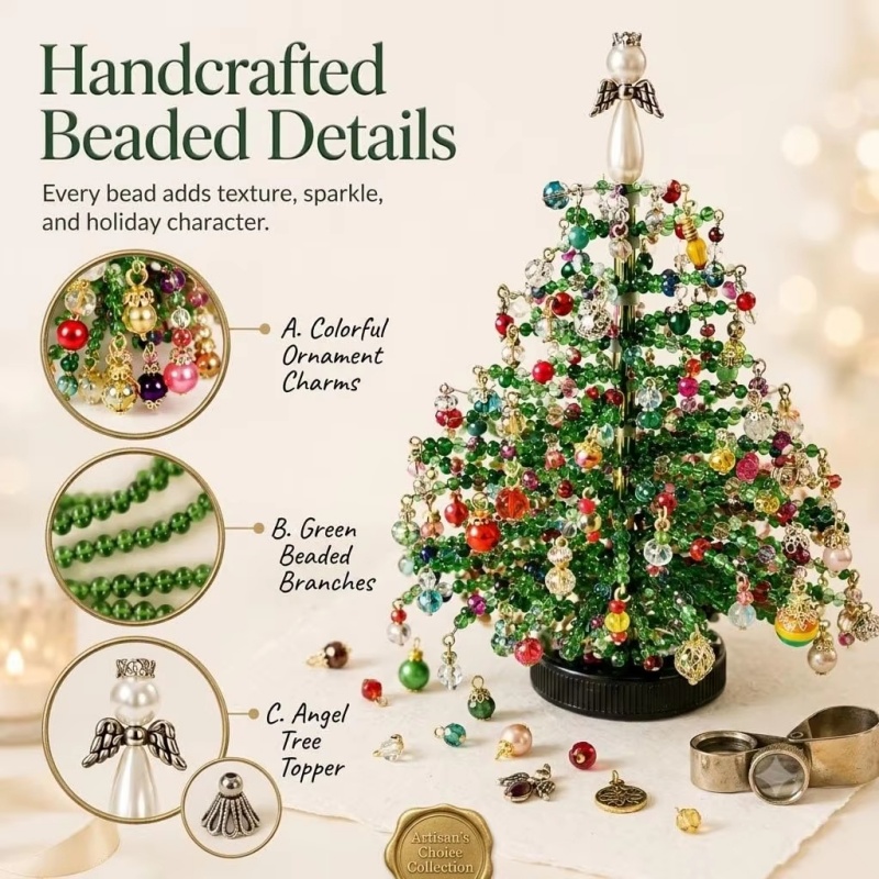 DIY Beaded Christmas Tree Kit  - Home Decor Lighting Tree ulasan dan harga