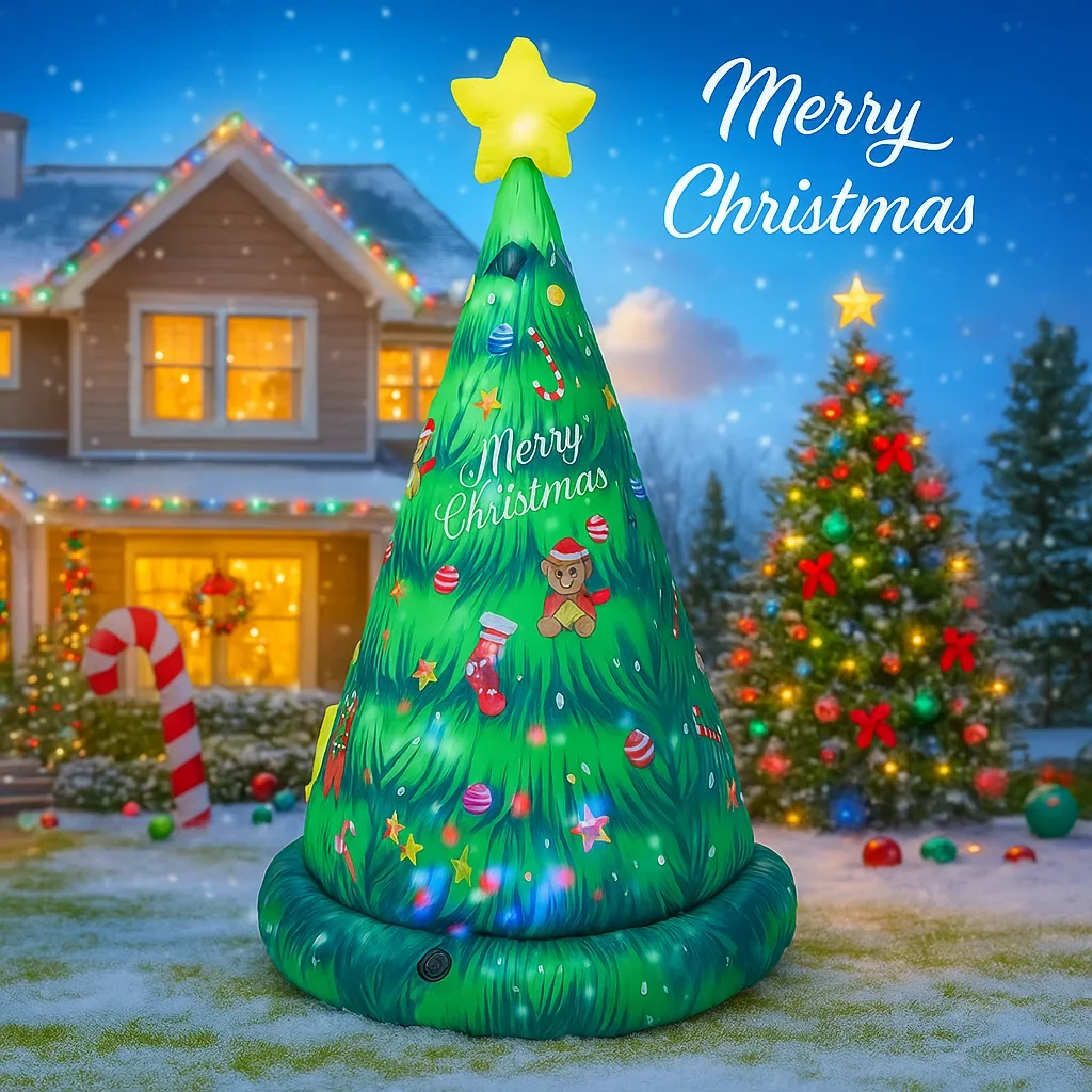 7.8FT Inflatable Christmas Tre - Home Decor Lighting Tree ulasan dan harga