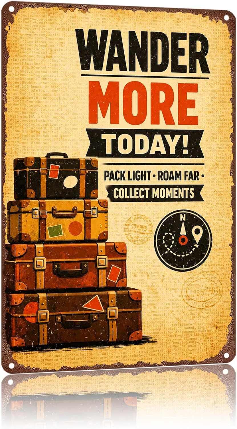 Metal Sign Wander More Today P - Decor Lighting Pack ulasan dan harga