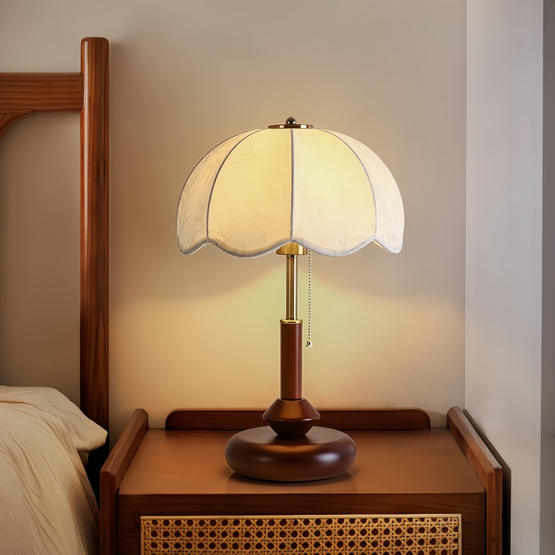 Vintage Scalloped Dome Table L - Lighting Decor For Room ulasan dan harga