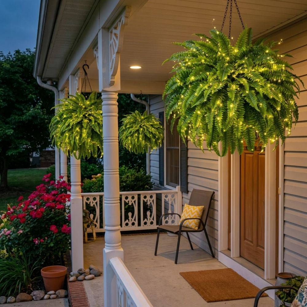 24 Leaves Glowing Boston Ferns - Home Decor Lighting Tree ulasan dan harga
