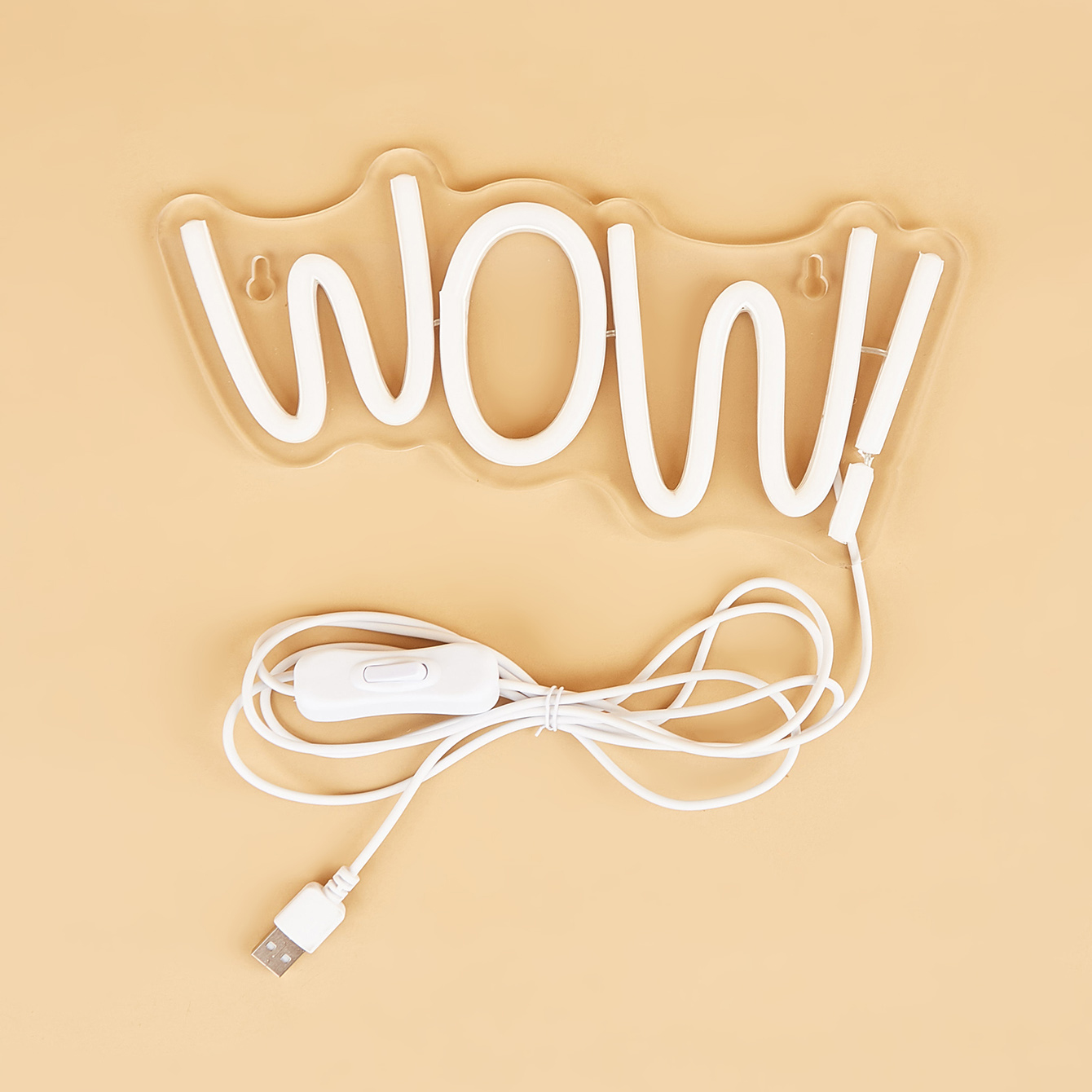 Chi-buy LED Neon WOW USB Power - Lighting Decor Wow ulasan dan harga