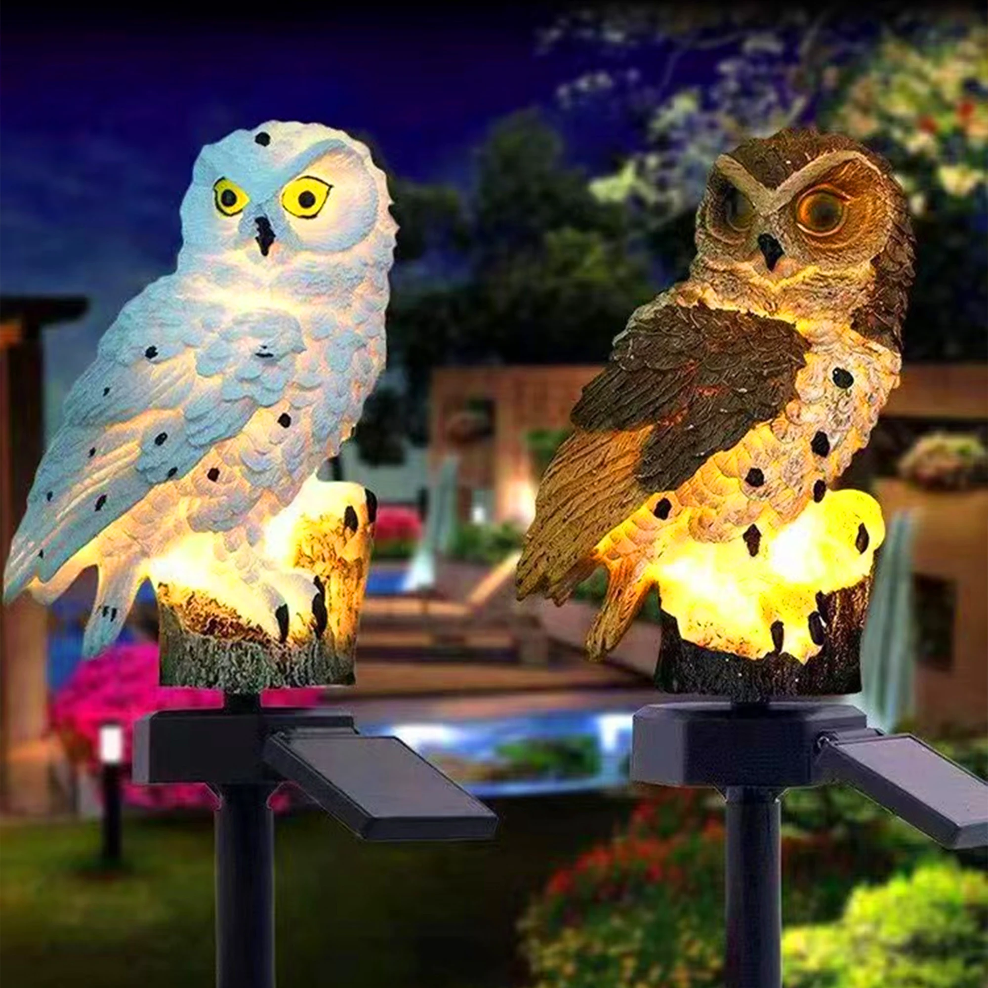 2 Packs Outdoor LED Owl Lawn L - Decor Lighting Pack ulasan dan harga