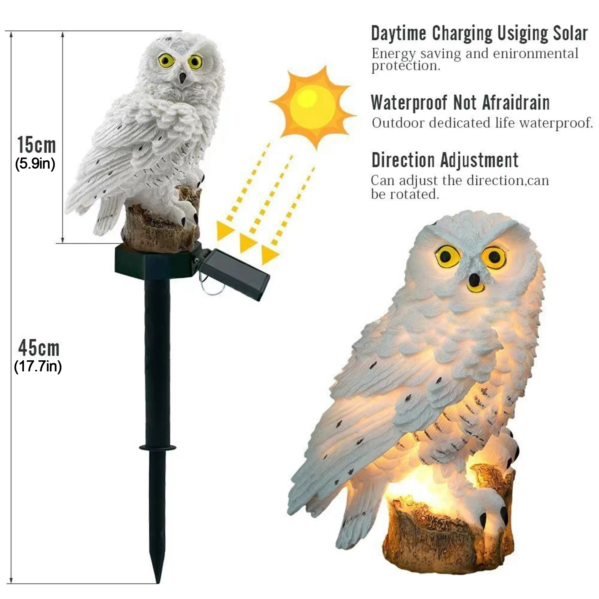 2 Packs Outdoor LED Owl Lawn L - Decor Lighting Pack ulasan dan harga