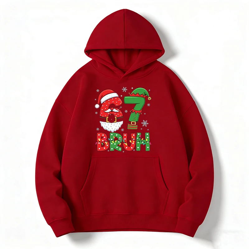 67 Bruh Christmas Hoodie, Unis - Santa'S Elves Holiday Lighting & Decor Llc ulasan dan harga