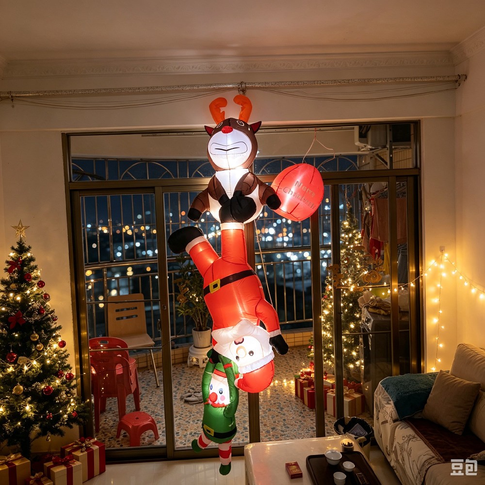 2.4M Hanging Inflatable Christ - Santa'S Elves Holiday Lighting & Decor Llc ulasan dan harga