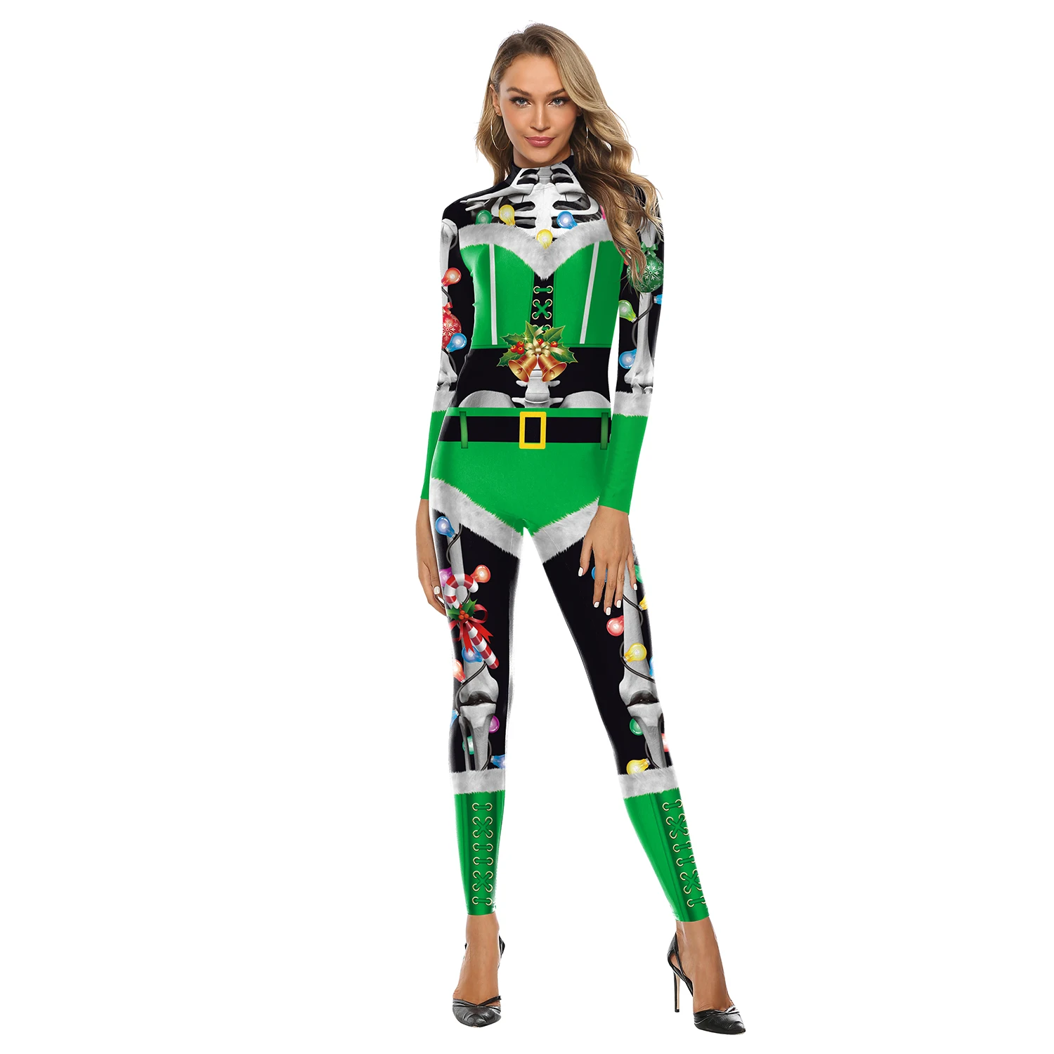Christmas Skeleton Jumpsuit Ad - Santa'S Elves Holiday Lighting & Decor Llc ulasan dan harga