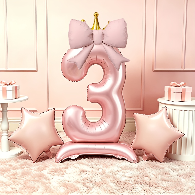 Light Luxury Pink 3D Balloons  - Lighting Decor Photos ulasan dan harga