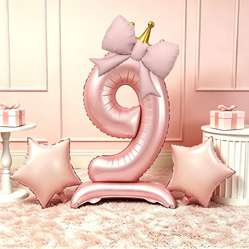 Light Luxury Pink 3D Balloons  - Lighting Decor Photos ulasan dan harga