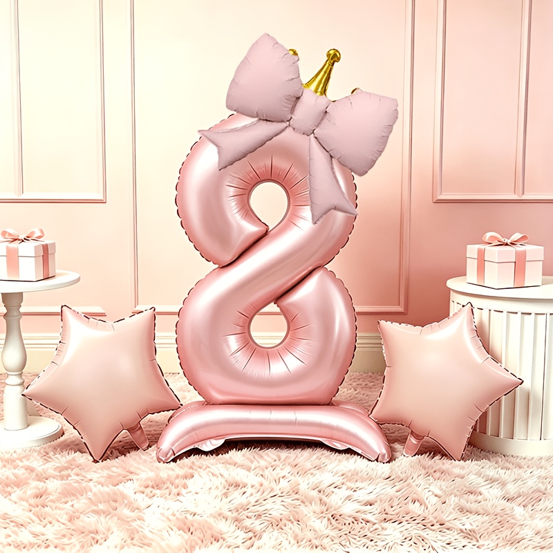 Light Luxury Pink 3D Balloons  - Lighting Decor Photos ulasan dan harga