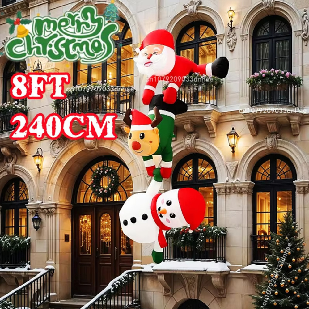 2.4M Inflatable Christmas Stac - Santa'S Elves Holiday Lighting & Decor Llc ulasan dan harga
