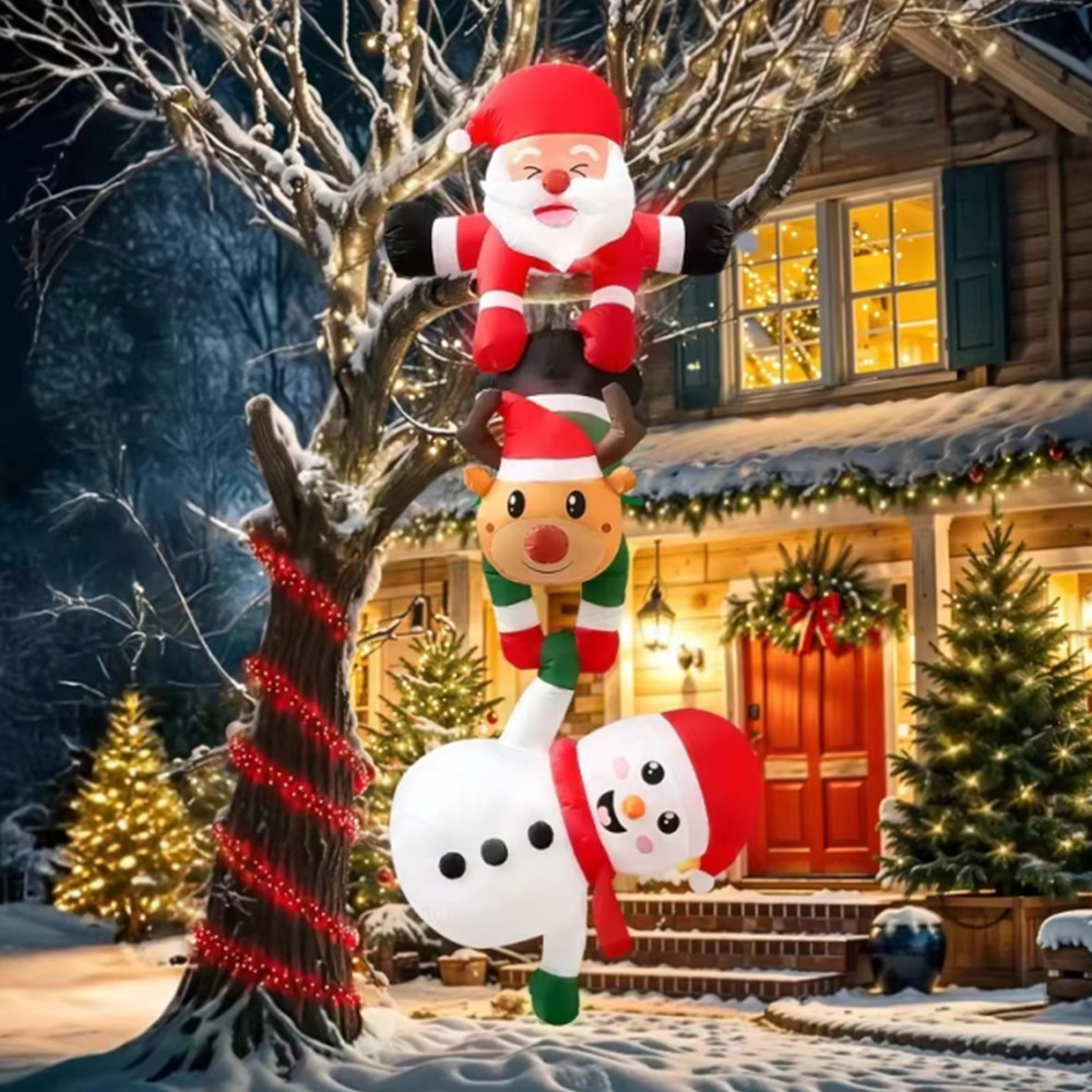 2.4M Inflatable Christmas Stac - Santa'S Elves Holiday Lighting & Decor Llc ulasan dan harga