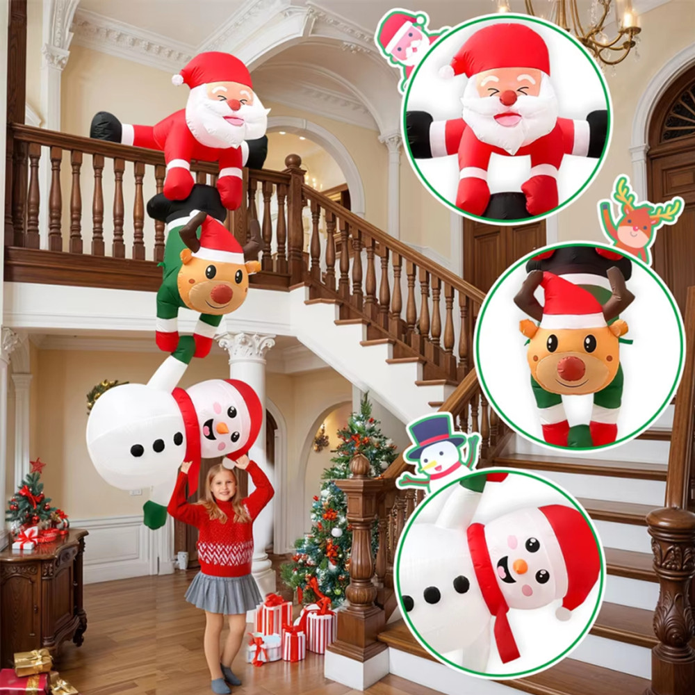 2.4M Inflatable Christmas Stac - Santa'S Elves Holiday Lighting & Decor Llc ulasan dan harga