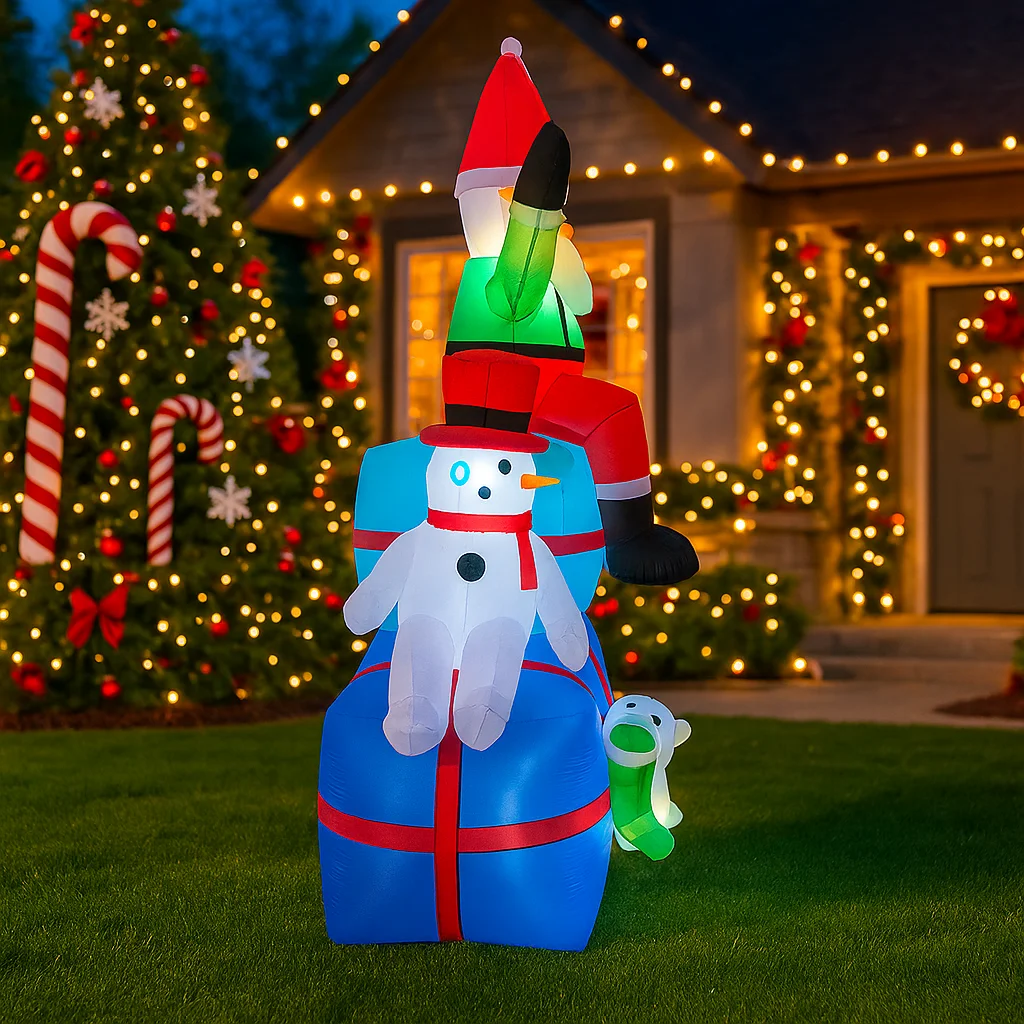 2.1M/6.8FT Snowman Santa Elf D - Santa'S Elves Holiday Lighting & Decor Llc ulasan dan harga