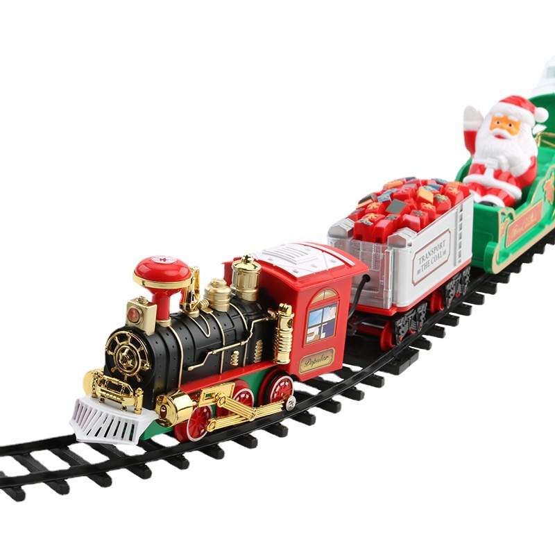 Electric Christmas Train Set M - Home Decor Lighting Tree ulasan dan harga