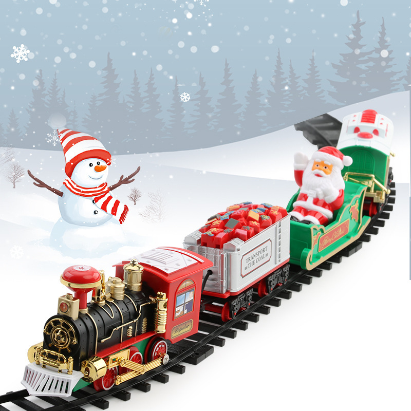 Electric Christmas Train Set M - Home Decor Lighting Tree ulasan dan harga