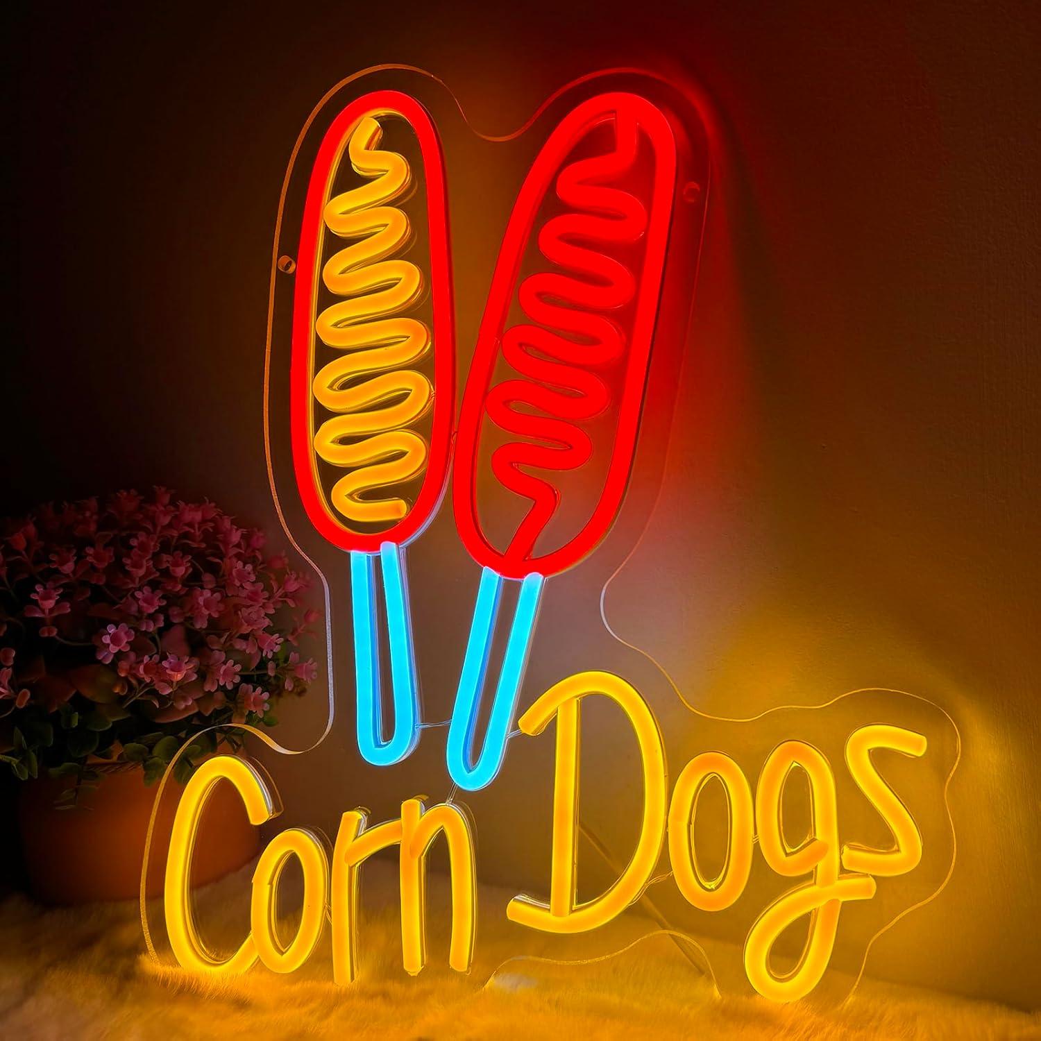 Corn Dog Neon Sign Snack USB D - Wall Decor Lighting ulasan dan harga