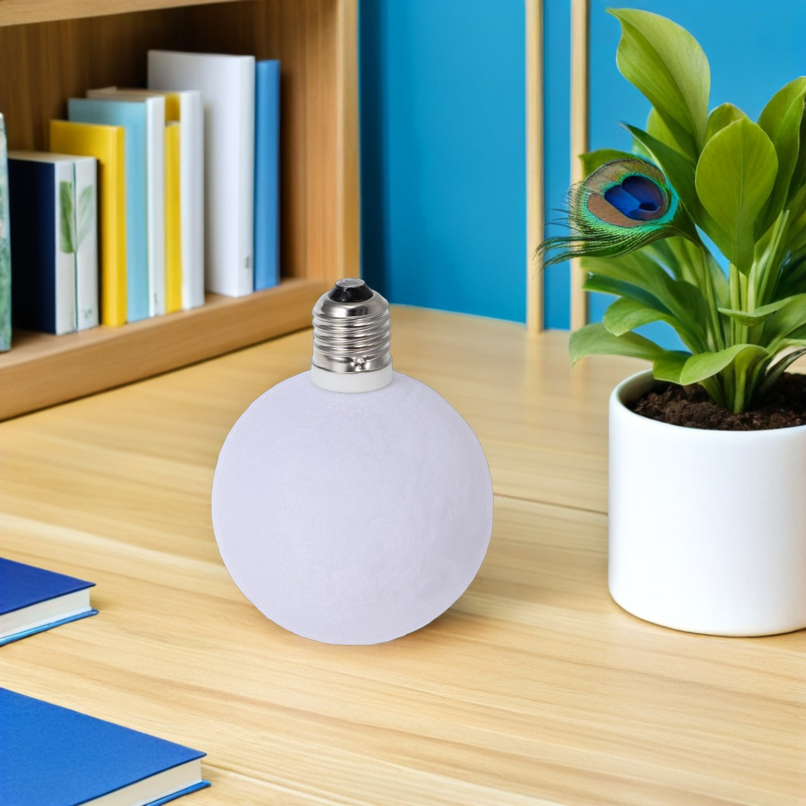 Modern Moon Shape Lamp 3D Prin - Lighting Decor For Room ulasan dan harga