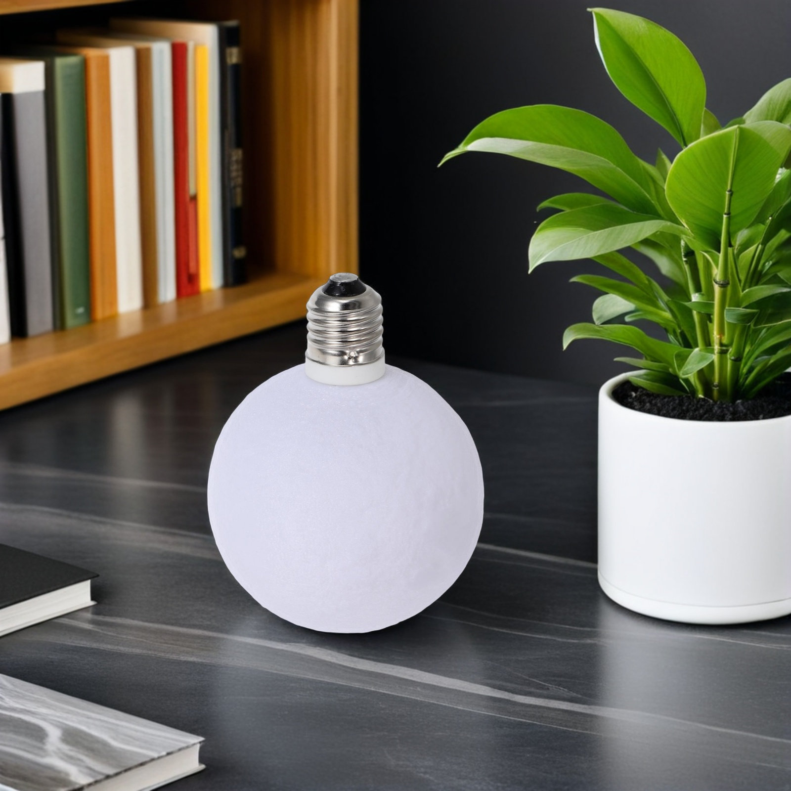 Modern Moon Shape Lamp 3D Prin - Lighting Decor For Room ulasan dan harga
