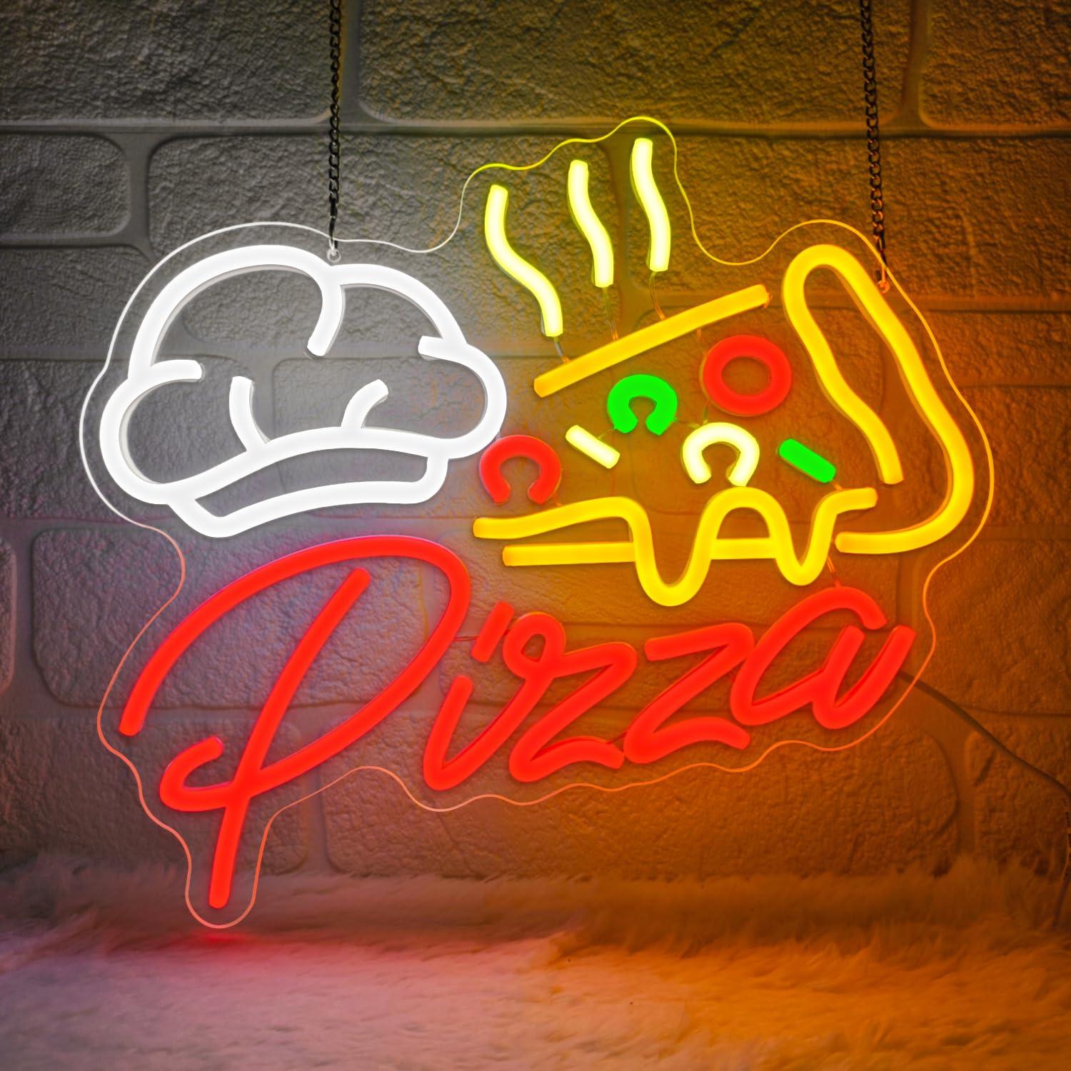Pizza Neon Sign Colorful Pizza - Wall Decor Lighting ulasan dan harga