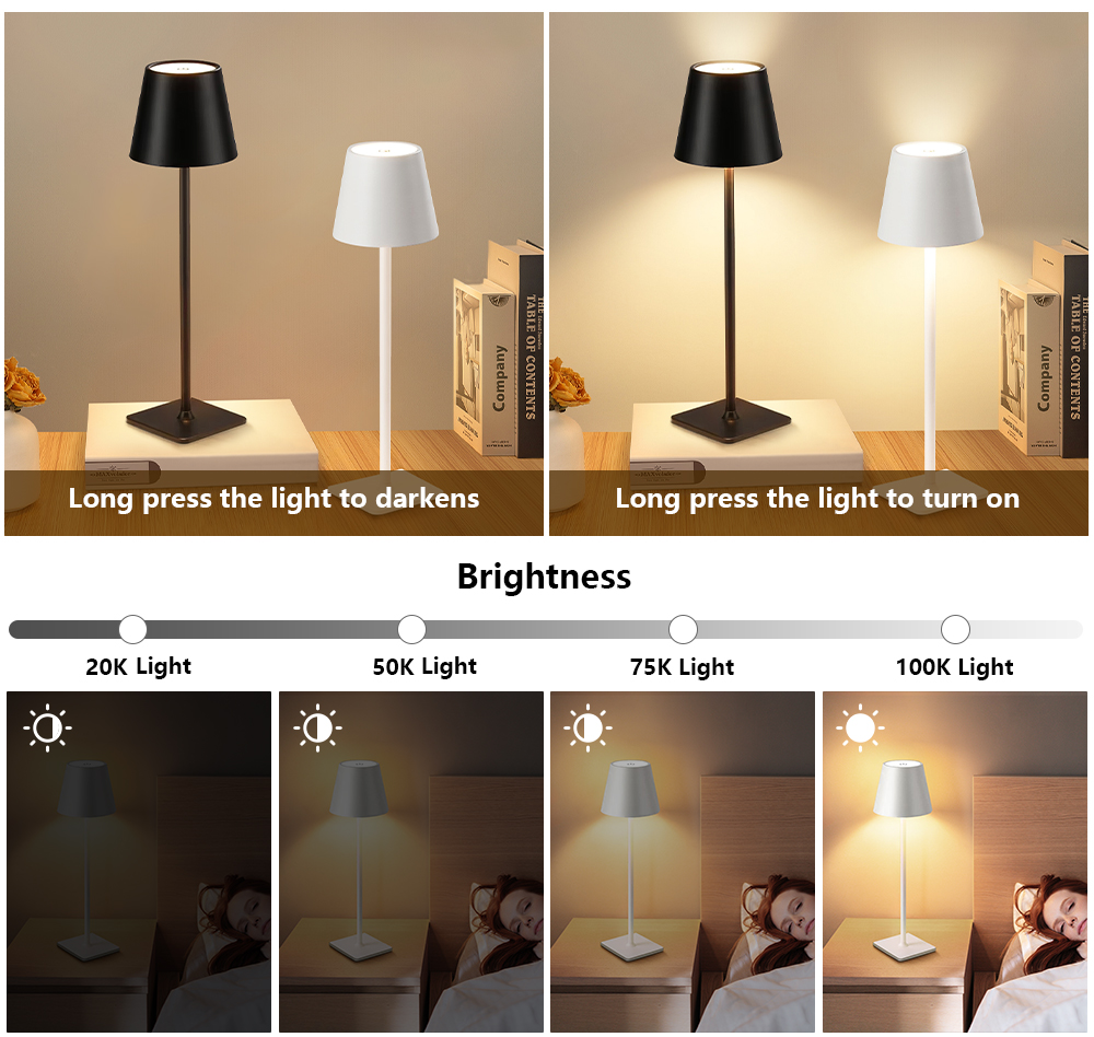 LED Rechargeable Desk Light Wi - Lighting Decor For Room ulasan dan harga