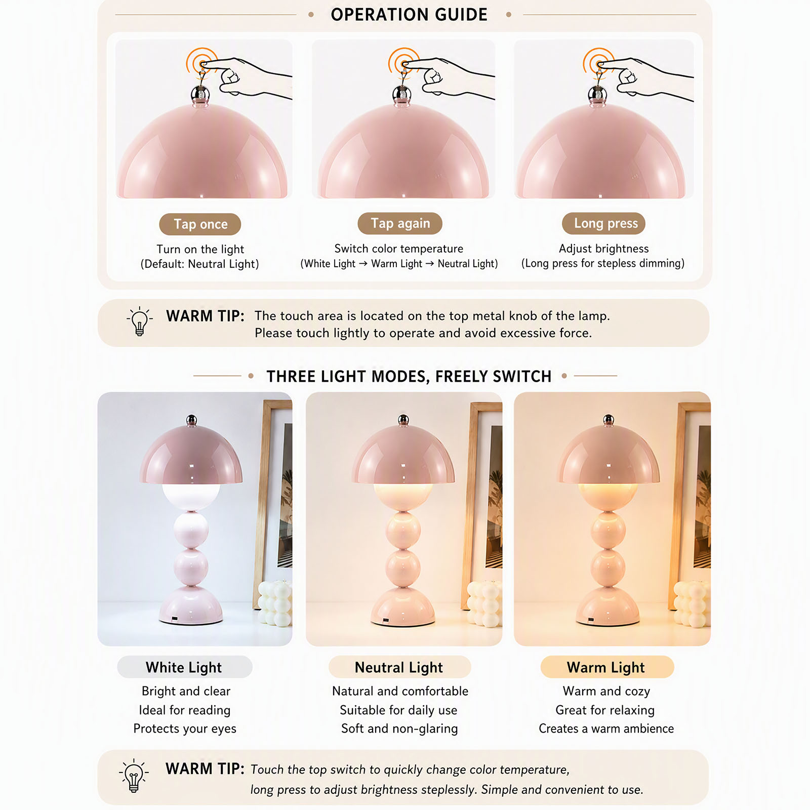 Vintage Mushroom Table Lamp US - Lighting Decor For Room ulasan dan harga