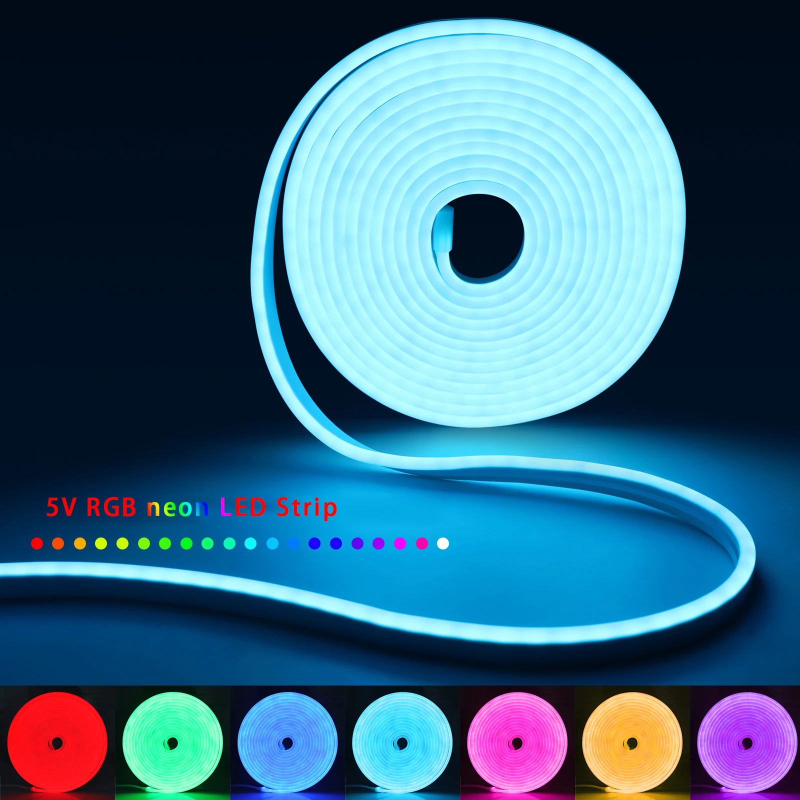 1-5m RGB LED Neon Strip Light  - Lighting Decoration For Home ulasan dan harga