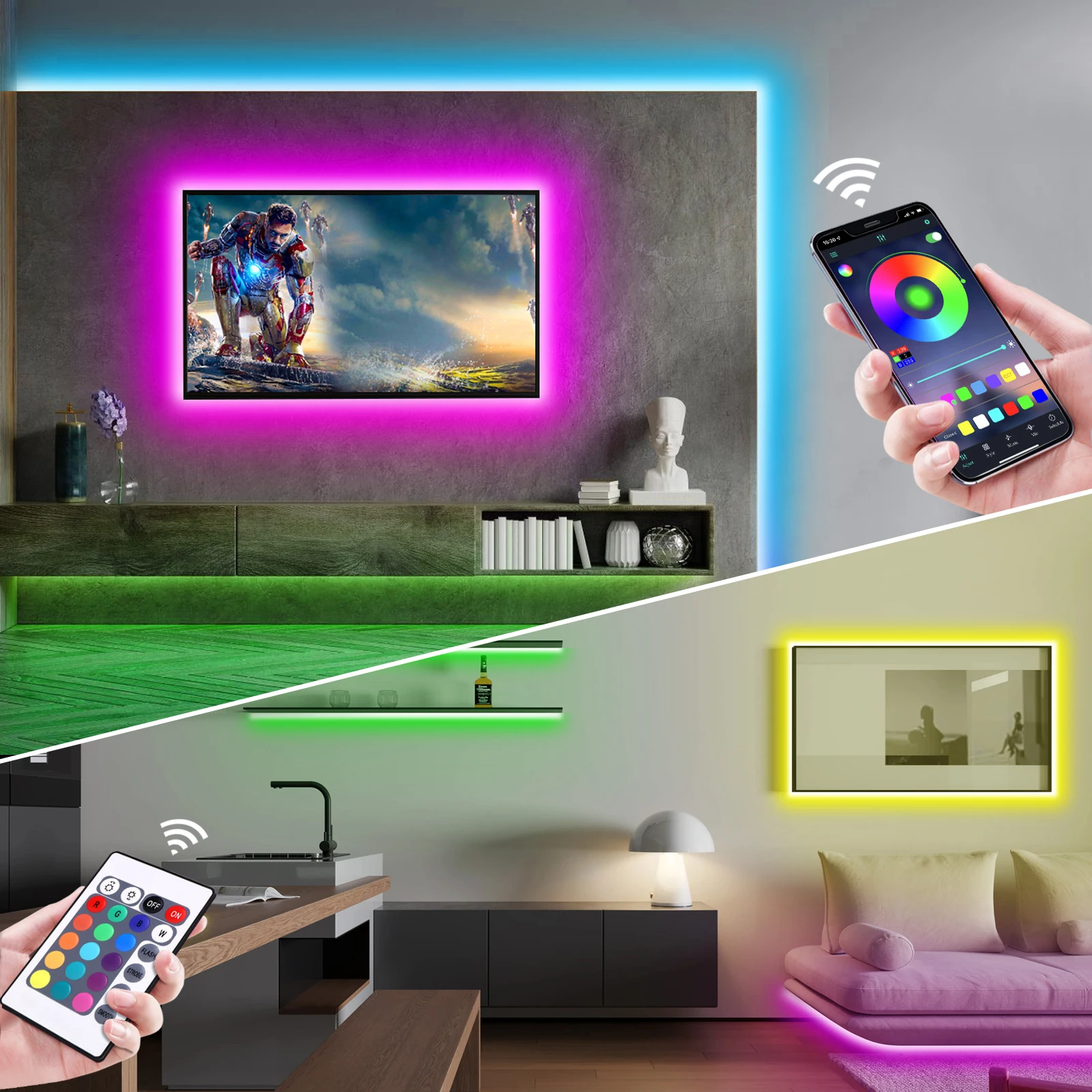 1-5m RGB LED Neon Strip Light  - Lighting Decoration For Home ulasan dan harga